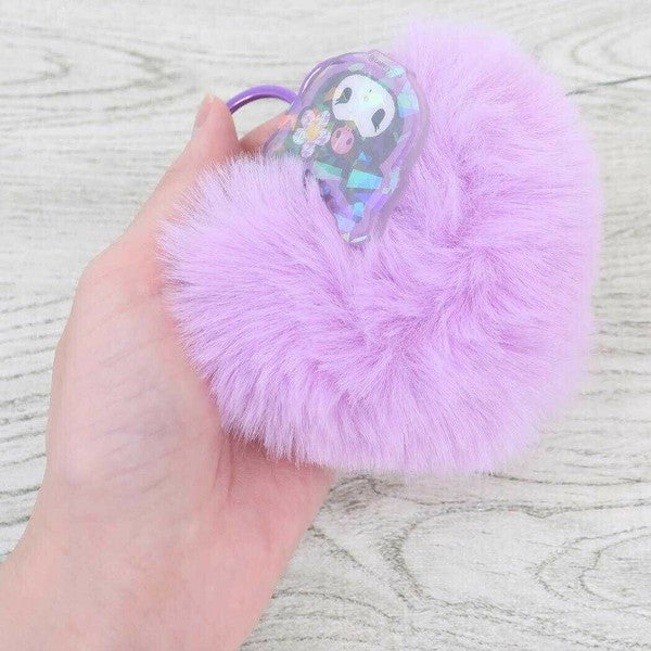 【現貨】Sanrio 心型絨毛鑰匙圈