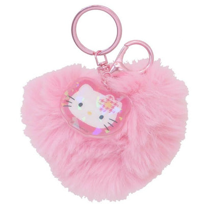 【現貨】Sanrio 心型絨毛鑰匙圈