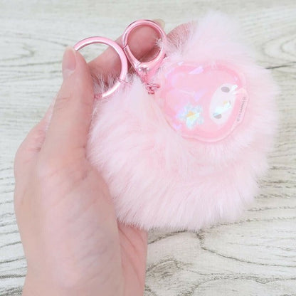 【現貨】Sanrio 心型絨毛鑰匙圈